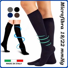 Calze a compressione graduata da uomo donna 140 den compressive medicali lunghe