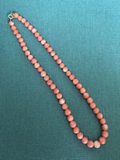 Collana Vintage Corallo/Oro 750 Girocollo coral&Gold Peau D’ange Choker Necklace