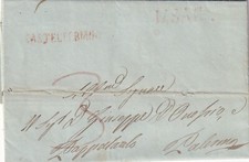 15729-REGNO DELLE 2 SICILIE, PREF.,DA SAN BIAGIO A PALERMO,ANN. DI CASTELTERMINI