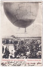 MILANO - Esposizione 1906 - Inaugurazione Parco Aerostatico, Pallone - Cartolina