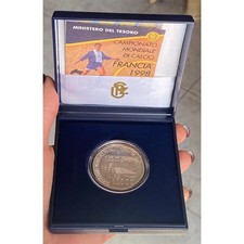 CAMPIONATO MONDIALE CALCIO FRANCIA 10000 LIRE 1998 ARGENTO SILVER UNC