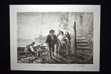 Il ritorno del marinaio, quadro di Gerolamo Induno Incisione del 1876