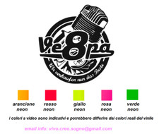 ADESIVO STICKERS AUTO MOTO CLUB CASCO VESPA MOTOCLUB COLORE NEON 