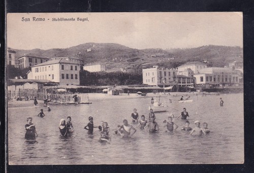Cartolina sanremo stabilimento - cartolina,