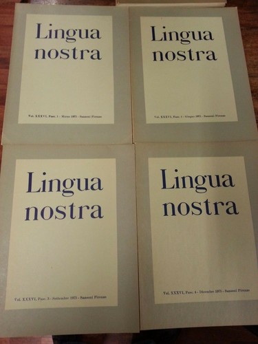 Rivista lingua nostra - rivista,