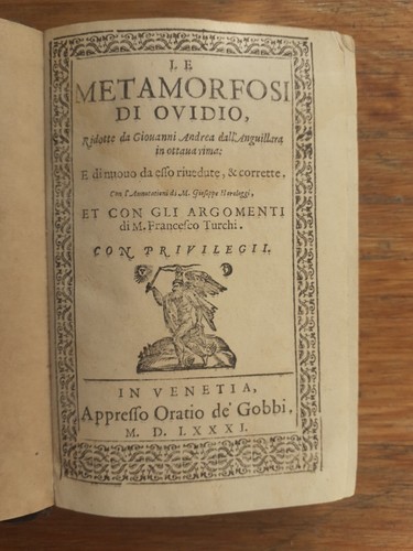 Metamorfosi ovidio 1581 - le, di