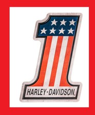 HDL-15528 Quadro tabella insegna metallo tin sign targa muro Harley #1 bandiera