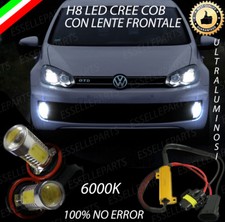 COPPIA LAMPADE FENDINEBBIA H8 LED CREE COB CANBUS VW GOLF 6 VI 100% NO ERROR