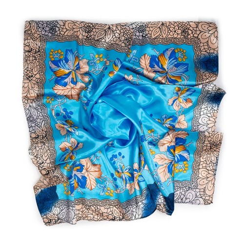 Foulard quadrato celeste - , di