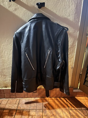 Giubbotto chiodo pelle nero - chiodo,