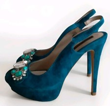 ZARA TURCHESE BLU SCAMOSCIATO