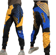 Pantaloni calzoni moto fuoristrada cross motocross enduro quad arancio blu M 48