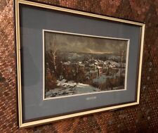 Olio su tavola originale dell'artista italiano Arturo Bonanomi 1920 - 2010 16x22 incorniciato