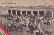 CARTOLINA LIBIA ,TRIPOLITANIA - BENGASI - MERCATO DEI CEREALI - 5 OTTOBRE 1911