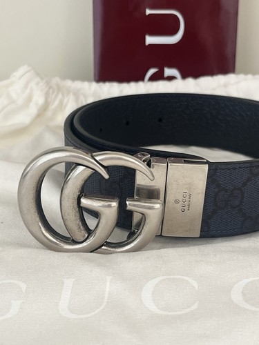 Gucci cintura uomo pelle blu - uomo,