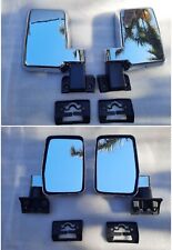 COPPIA DX+SX SPECCHI RETROVISORI CROMATI PER TOYOTA LAND CRUISER LJ70,KZJ70, BJ 