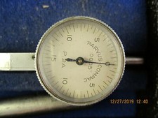 VINTAGE PRECISIONE MACCHINISTA UTENSILI COMPAC P2A QUADRANTE INDICATORE IN UNA SCATOLA DI LEGNO MONTATA