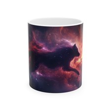 Tazza ceramica Galaxy Wolf Sky, tazza caffè Space Wildlife, tè animali celesti