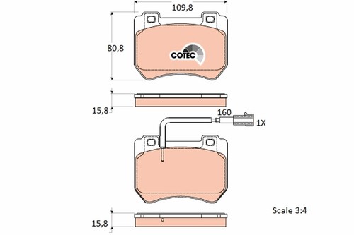 Gdb1904 trw kit pastiglie - trw,