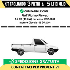 Tagliando per FIAT Fiorino Pick-up 1.7 TD 46 kw Diesel 1997-2001 - 5 Lt di ol...