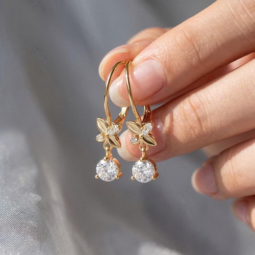 Orecchini goccia moissanite - orecchini,