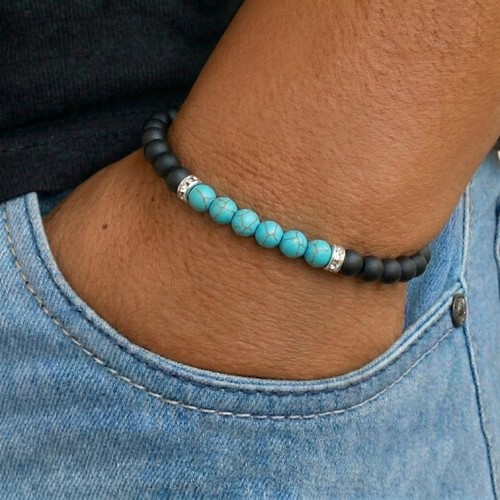 Bracciale turchese onice - bracciale, e