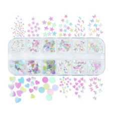 12 Griglie Paillettes Unghie ~