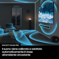 Samsung HW-QS700F/ZF Soundbar, Audio 3.1.2 canali, Subwoofer Wireless, Dolby Atm