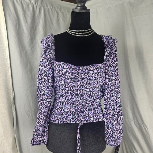 Top donna zara viola floreale - zara,