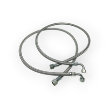 KIT 2 TUBO FLESSIBILE PER GASOLIO LUNGO 1000 MM 3/8 F x 1/4 F CURVATO