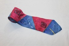 Cravatta Blu Rosso Oro