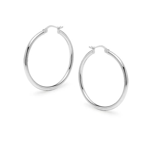 Orecchini cerchio argento - a,