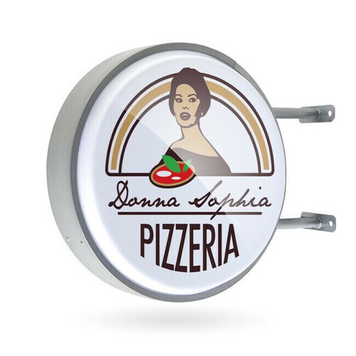 Insegna led luminosa tonda - insegna,