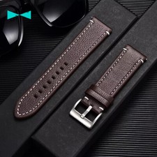 cinturino orologio in pelle marrone per omega rolex vintage 18 19 20 21 22 24 mm