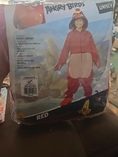 Costume RUBIES Angry Birds ROSSO tuta con cappuccio bambini adulti grande 12-14 2016 raro