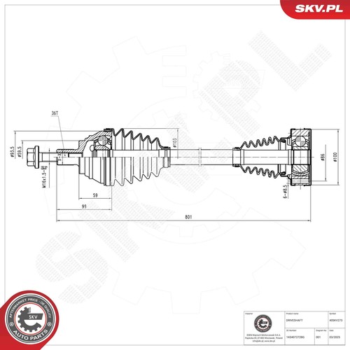 Albero motore esen skv - albero,
