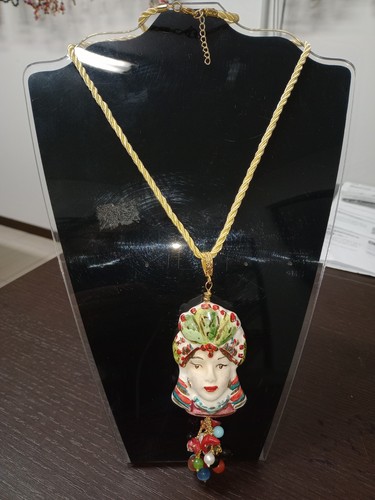 Collana ceramica caltagirone - ceramica,