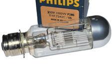 ★LAMPADA PHILIPS 7242C 220 V 1000 W P28s  PER PROIETTORE BOLEX S 311 / S 321★