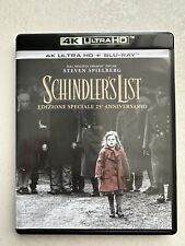 Schindler’s List blu ray 4K ita ed. 25º Anniversario 