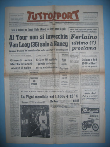 Tuttosport 1969 van looy - 3/7/1969,