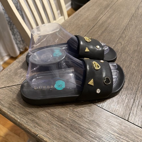 Guess healy slides nero - t, con