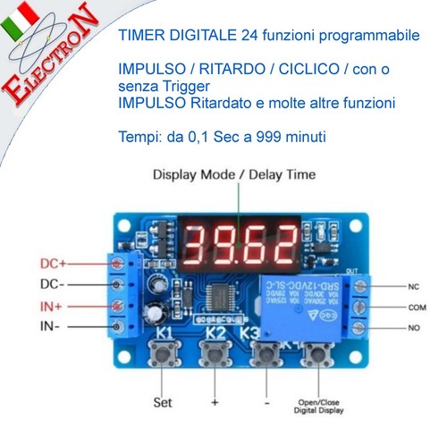 Timer 12v 24funz - 24funz, -999