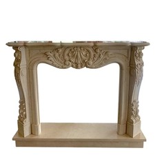 Cornice Camino Scolpito Marmo