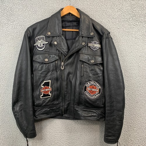 Giacca pelle vintage harley - pelle,