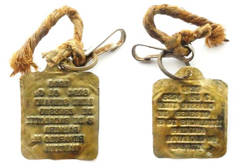 Piastrina targhetta militare