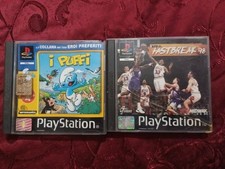 Giochi PS1 Basket e i Puffi, leggere la descrizione dell'oggetto e foto.
