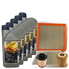 Kit Tagliando Opel Meriva B 1.7 Cdti 74 Kw Dal 2010  4 Filtri 5 Olio 5W30