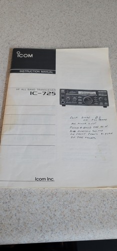 Icom 725 manuale istruzioni - icom,