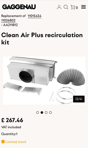 Kit ricircolo gaggenau - gaggenau, clean