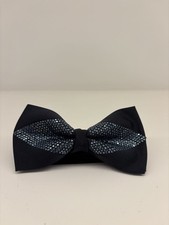 Papillon raso blu motivo